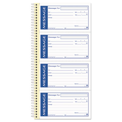 Adams Write 'n Stick Phone Message Pad, 2 3/4 x 4 3/4, Two-Part Carbonless, 200 Forms ABFSC1153WS