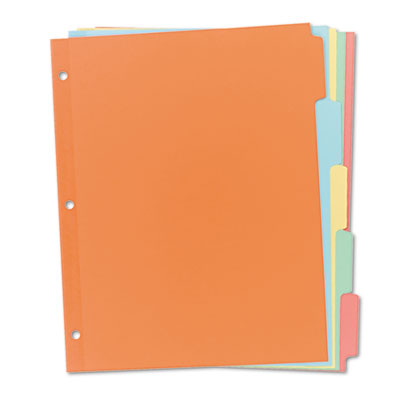Avery Write-On Plain-Tab Dividers, 5-Tab, Letter, 36 Sets AVE11508