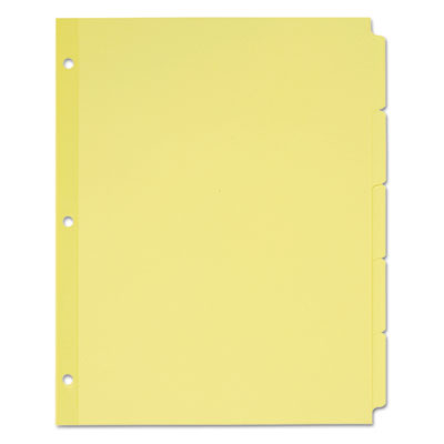 Avery Write-On Plain-Tab Dividers, 5-Tab, Letter, 36 Sets AVE11501