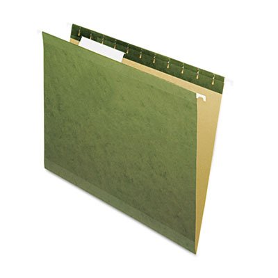 Pendaflex X-Ray Hanging File Folders, No Tabs, Letter, Standard Green, 25/Box PFX4152
