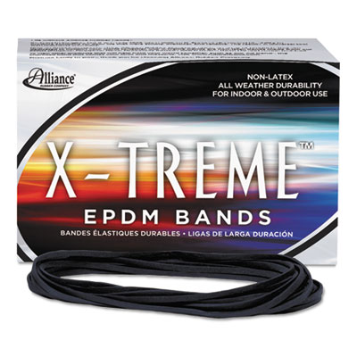 Alliance X-Treme Rubber Bands, Size 117B, 0.08" Gauge, Black, 1 lb Box, 200/Box ALL02004