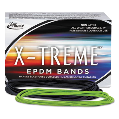 Alliance X-Treme Rubber Bands, Size 117B, 0.08" Gauge, Lime Green, 1 lb Box, 200/Box ALL02005