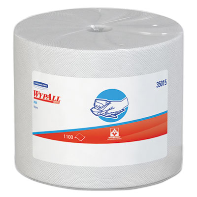 WypAll KCC 35015 X50 Cloths, Jumbo Roll, 9 4/5 x 13 2/5, White, 1100/Roll KCC35015