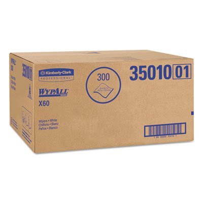 X60 Towels, Flat Sheet, 22 1/2 x 39, White, 100/Box, 3 Boxes/Carton KCC35010