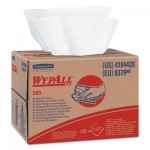 WypAll KCC 41044 X80 Cloths, HYDROKNIT, BRAG Box, White, 12 1/2 x 16 4/5, 160/Box KCC41044