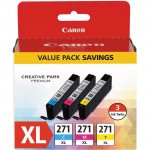 Canon XL Cyan, Magenta & Yellow 3 Ink Pack - Refurbished 0337C005