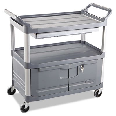 RCP 4094 GRA Xtra Instrument Cart, 300-lb Cap, Three-Shelf, 20w x 40-5/8d x 37-4/5h