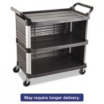 RCP 4093 BLA Xtra Utility Cart, 300-lb Cap, Three-Shelf, 20w x 40-5/8d x 37-4/5h