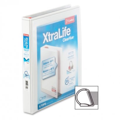 Cardinal XtraLife ClearVue Non-Stick Locking Slant-D Ring Binder 26300CB