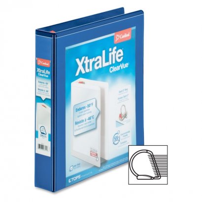 Cardinal XtraLife ClearVue Non-Stick Locking Slant-D Ring Binder 26312