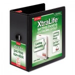 XtraLife ClearVue Non-Stick Locking Slant-D Binder, 5" Cap, 11 x 8 1/2, Black CRD26351