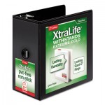 Cardinal XtraLife ClearVue Non-Stick Locking Slant-D Ring Binder, 3 Rings, 6" Capacity, 11 x 8.5, Black CRD26361