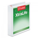 Cardinal XtraLife ClearVue Non-Stick Locking Slant-D Binder, 1.5" Cap, 11 x 8 1/2, White CRD26310