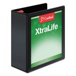 Cardinal XtraLife ClearVue Non-Stick Locking Slant-D Binder, 4" Cap, 11 x 8 1/2, Black CRD26341