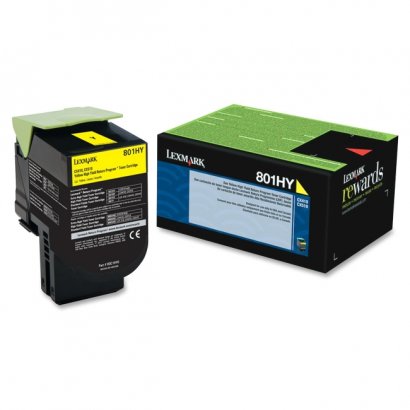 Lexmark Yellow High Yield Return Program Toner Cartridge 80C1HY0