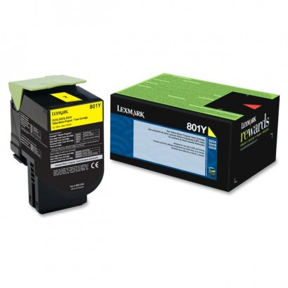 Lexmark Yellow Return Program Toner Cartridge 80C10Y0