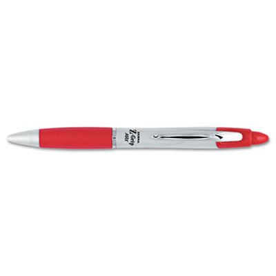 Zebra Z-Grip MAX Ballpoint Retractable Pen, Red Ink, Medium, Dozen ZEB22430