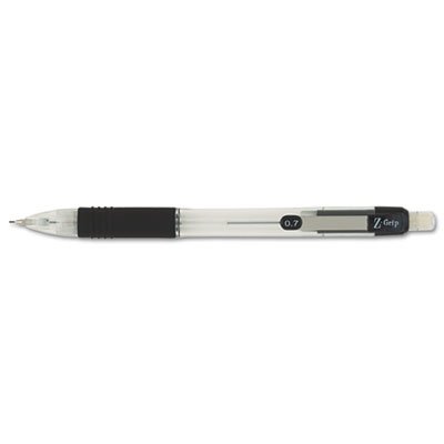 Zebra Z-Grip Mechanical Pencil, HB, .7mm, Clear, Dozen ZEB52410