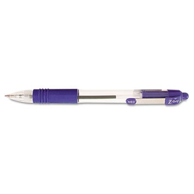 Zebra Z-Grip Retractable Ballpoint Pen, Blue Ink, Medium, Dozen ZEB22220