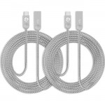 SIIG Zinc Alloy USB-C to USB-A Charging & Sync Braided Cable - 6.6ft, 2-Pack CB-US0N11-S1