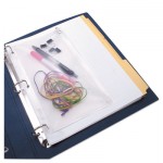 AVT-ANG51 Zip-All Ring Binder Pocket, 6 x 9 1/2, Clear AVTANG51