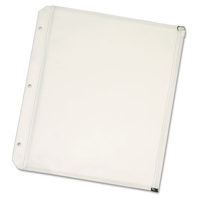 Cardinal Zippered Binder Pockets, 8-1/2 x 11, Clear, 3 Pockets/Pack CRD14201