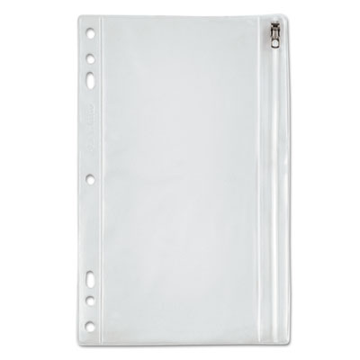 Oxford Zippered Ring Binder Pocket, 9 1/2 x 6, Clear OXF68599