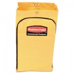 Rubbermaid Commercial Zippered Vinyl Cleaning Cart Bag, 24 gal, , 17.25" x 30.5", Yellow RCP1966719